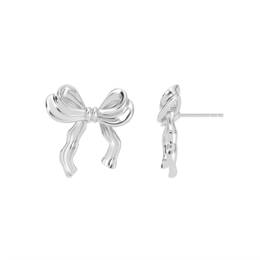 Medium Bow Stud Earrings