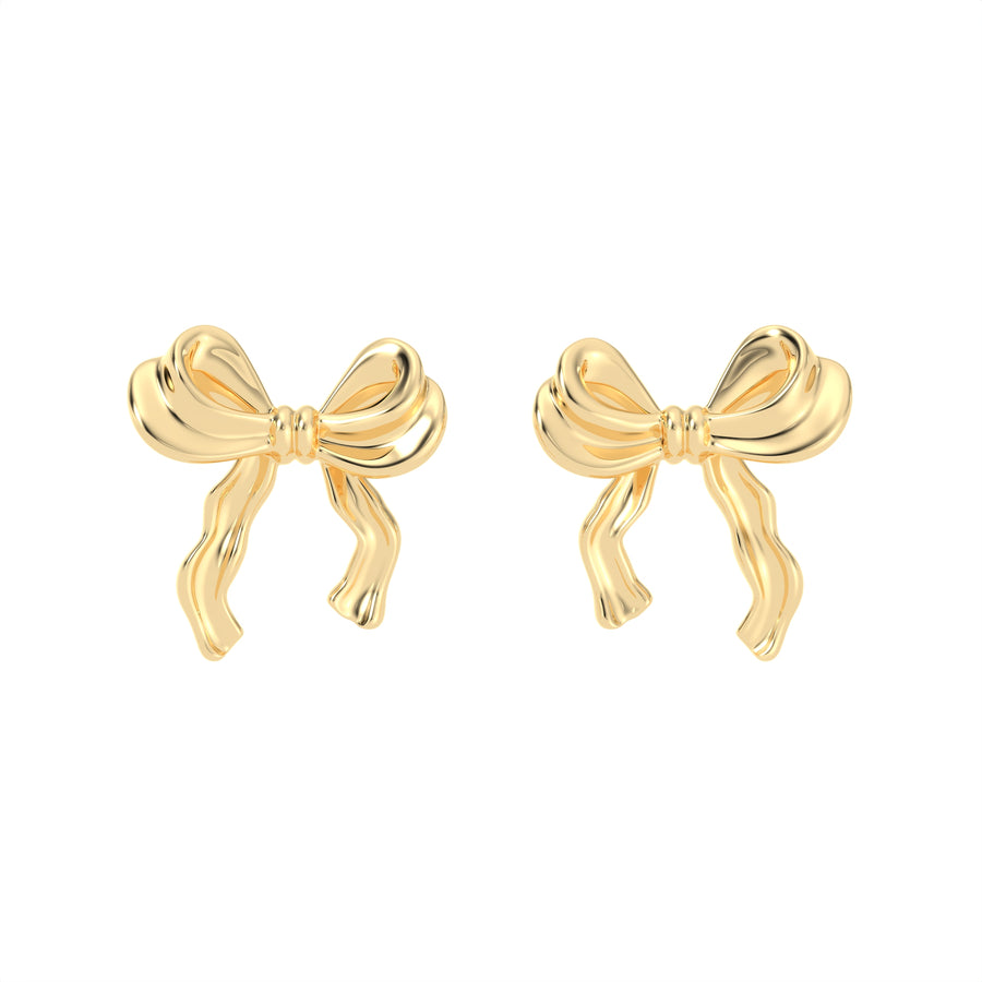 Medium Bow Stud Earrings