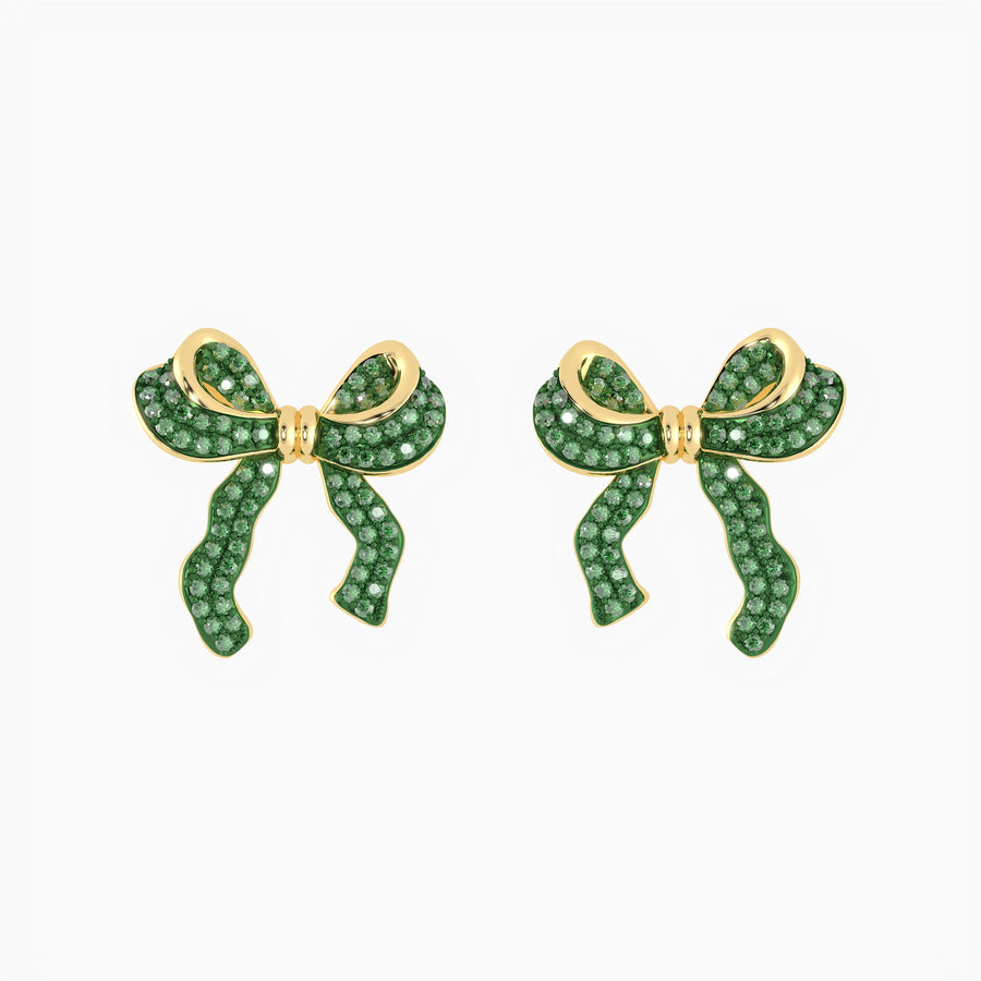 Medium Bow Stud Earrings