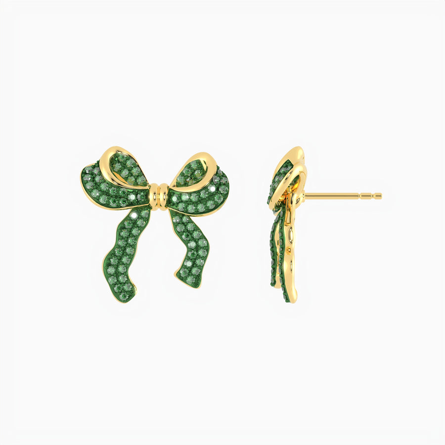Medium Bow Stud Earrings