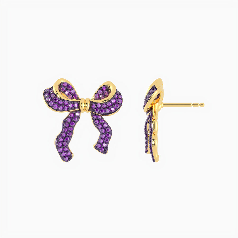 Medium Bow Stud Earrings