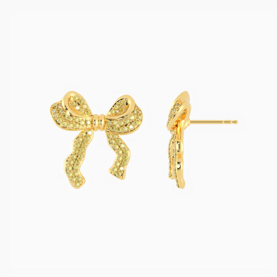 Medium Bow Stud Earrings