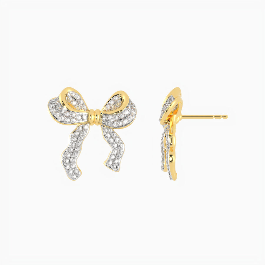 Medium Bow Stud Earrings