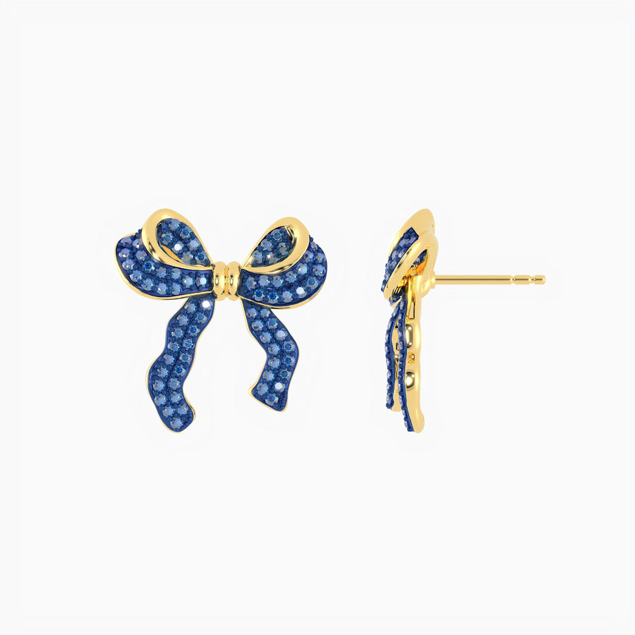 Medium Bow Stud Earrings