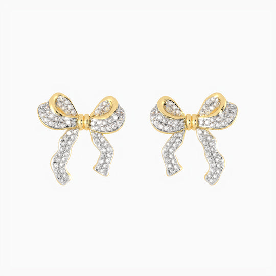 Medium Bow Stud Earrings