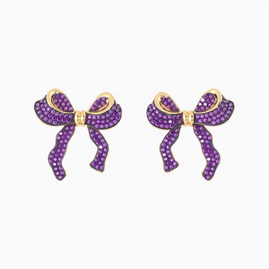 Large Bow Stud Earrings