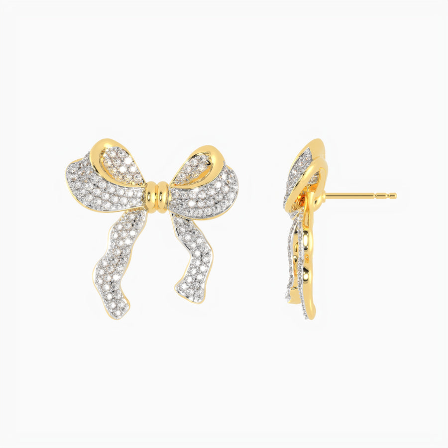 Large Bow Stud Earrings