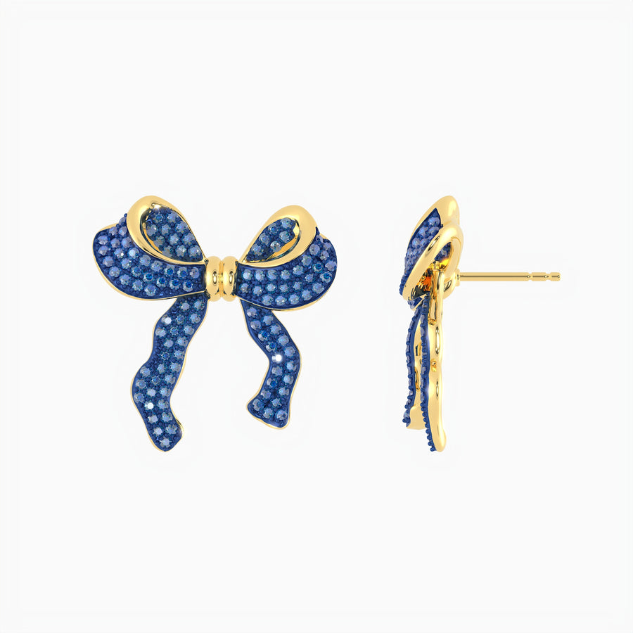 Large Bow Stud Earrings