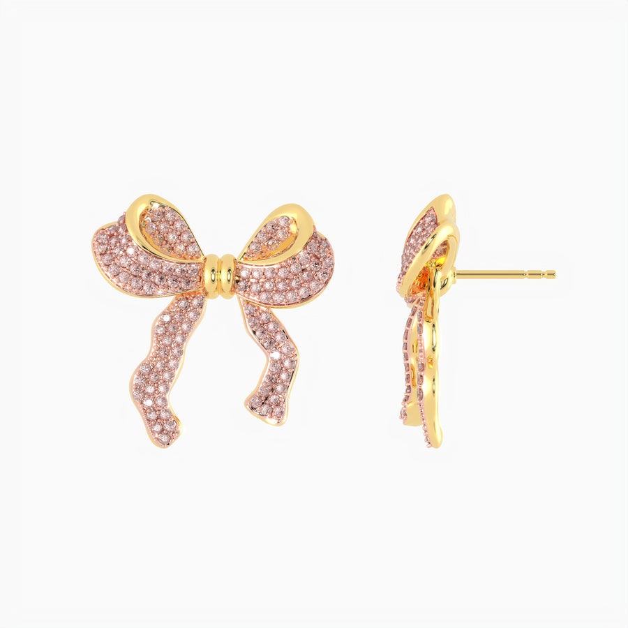 Large Bow Stud Earrings