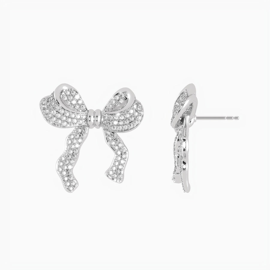 Large Bow Stud Earrings