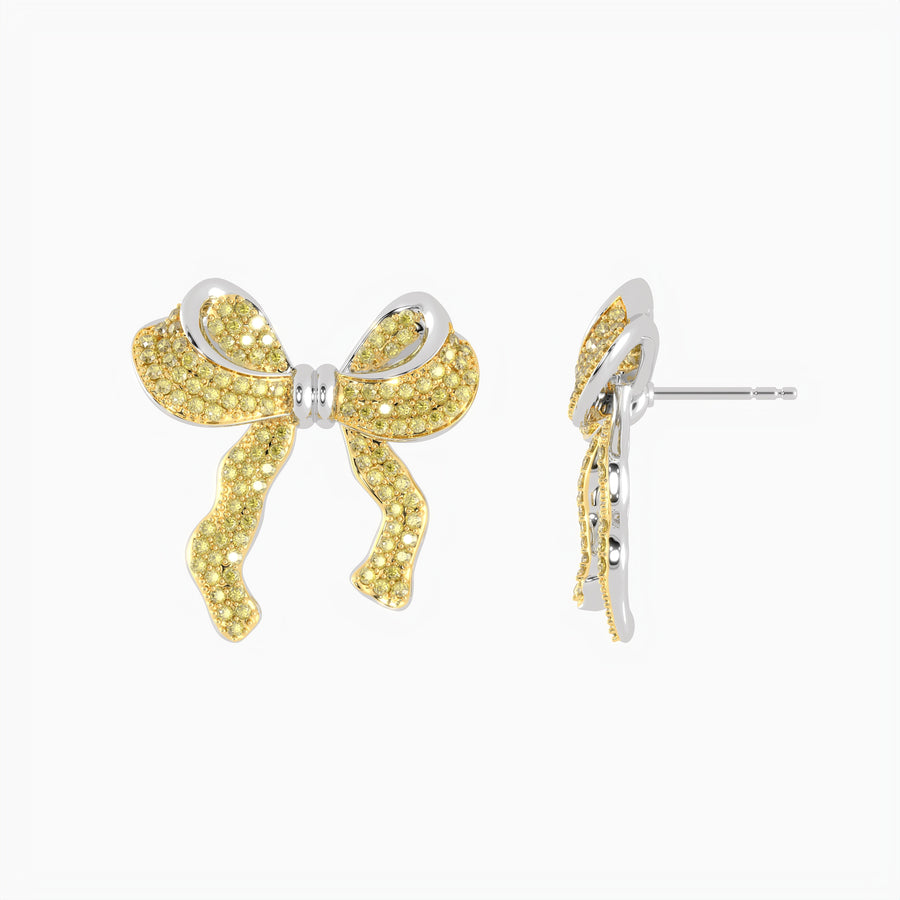 Large Bow Stud Earrings