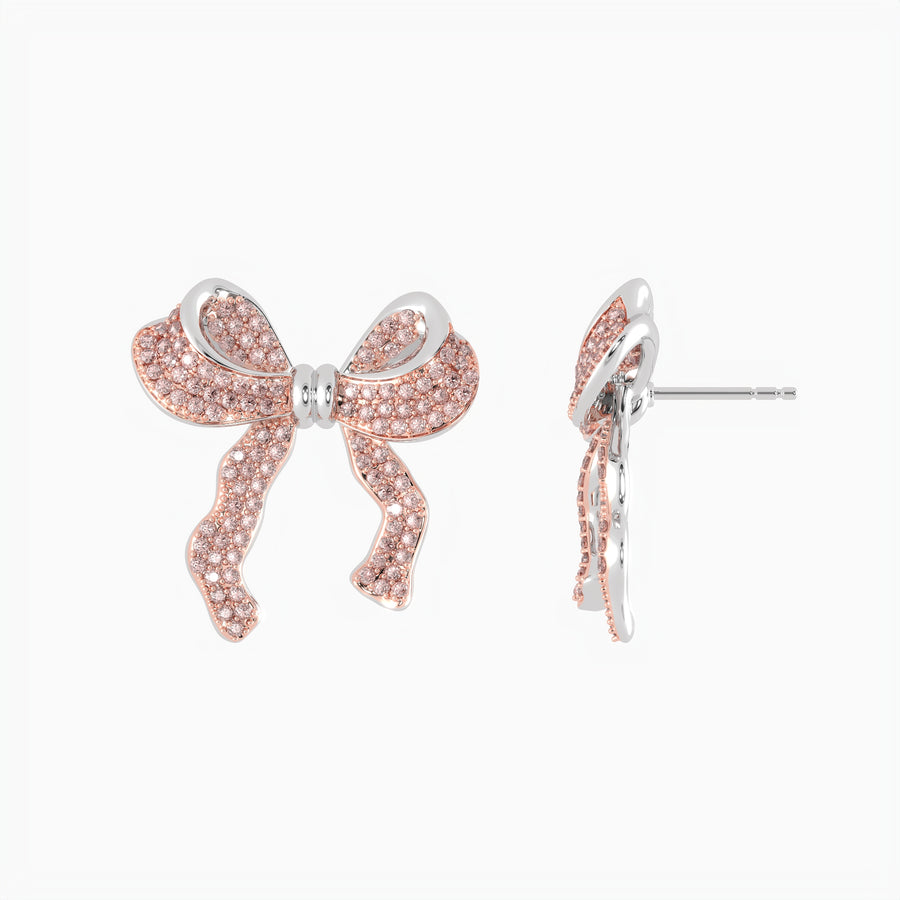 Large Bow Stud Earrings