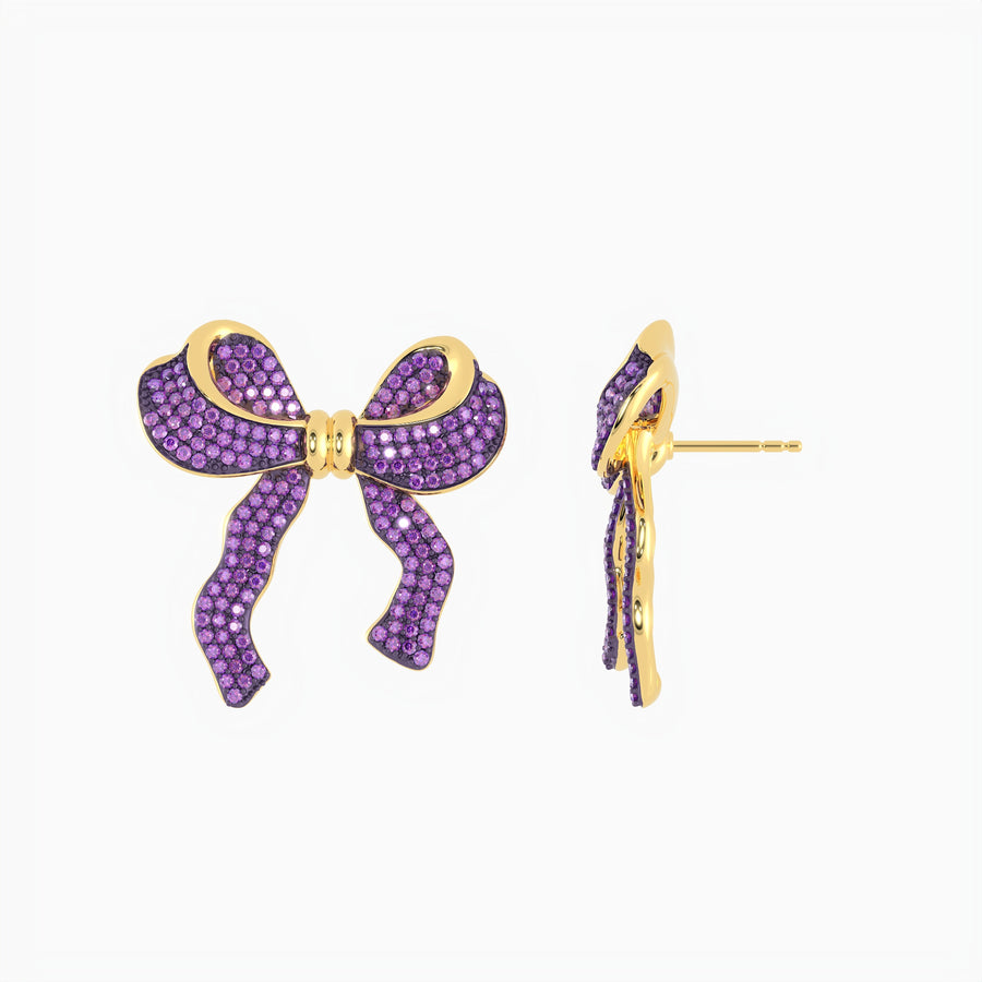 Extra Large Bow Stud Earrings
