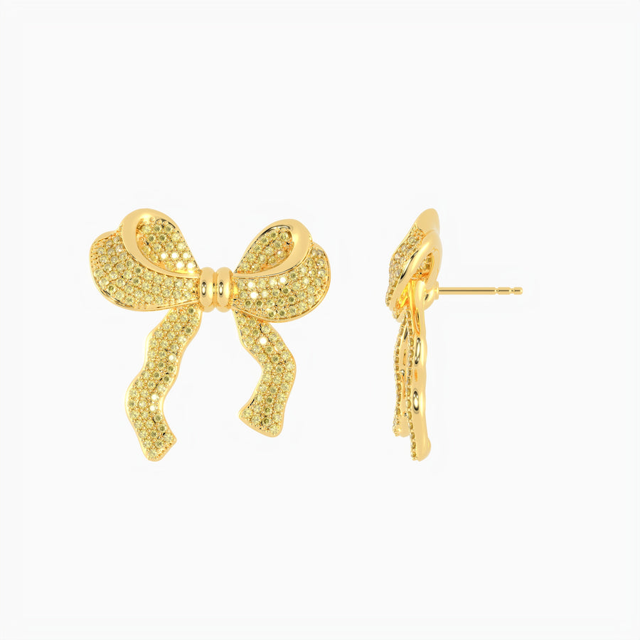 Extra Large Bow Stud Earrings