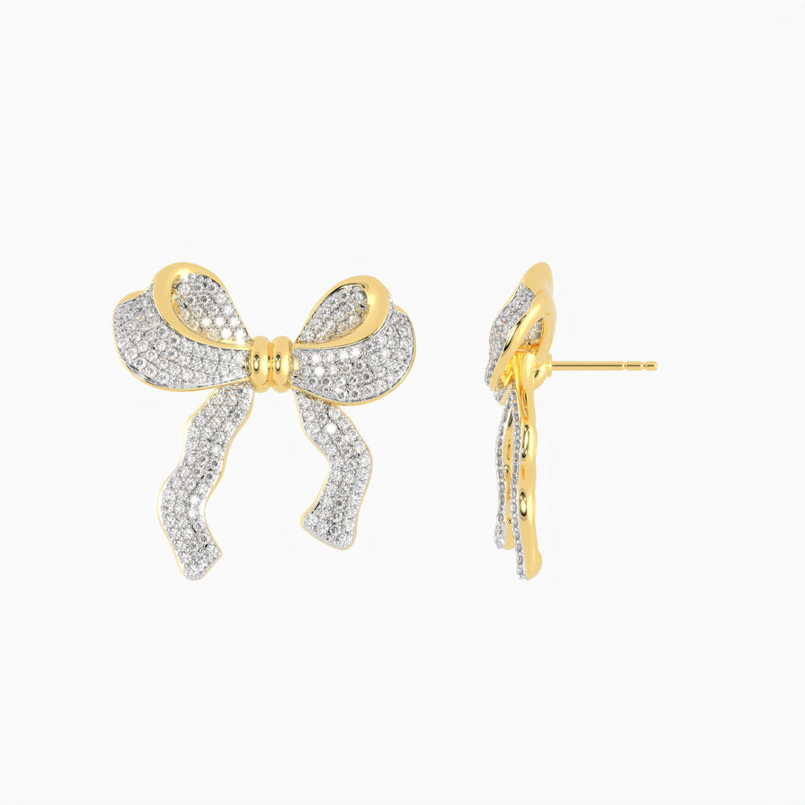 Extra Large Bow Stud Earrings
