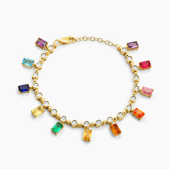 Rainbow Emerald Colorstone Bracelet