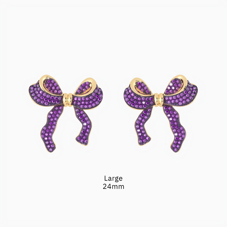 Large Bow Stud Earrings