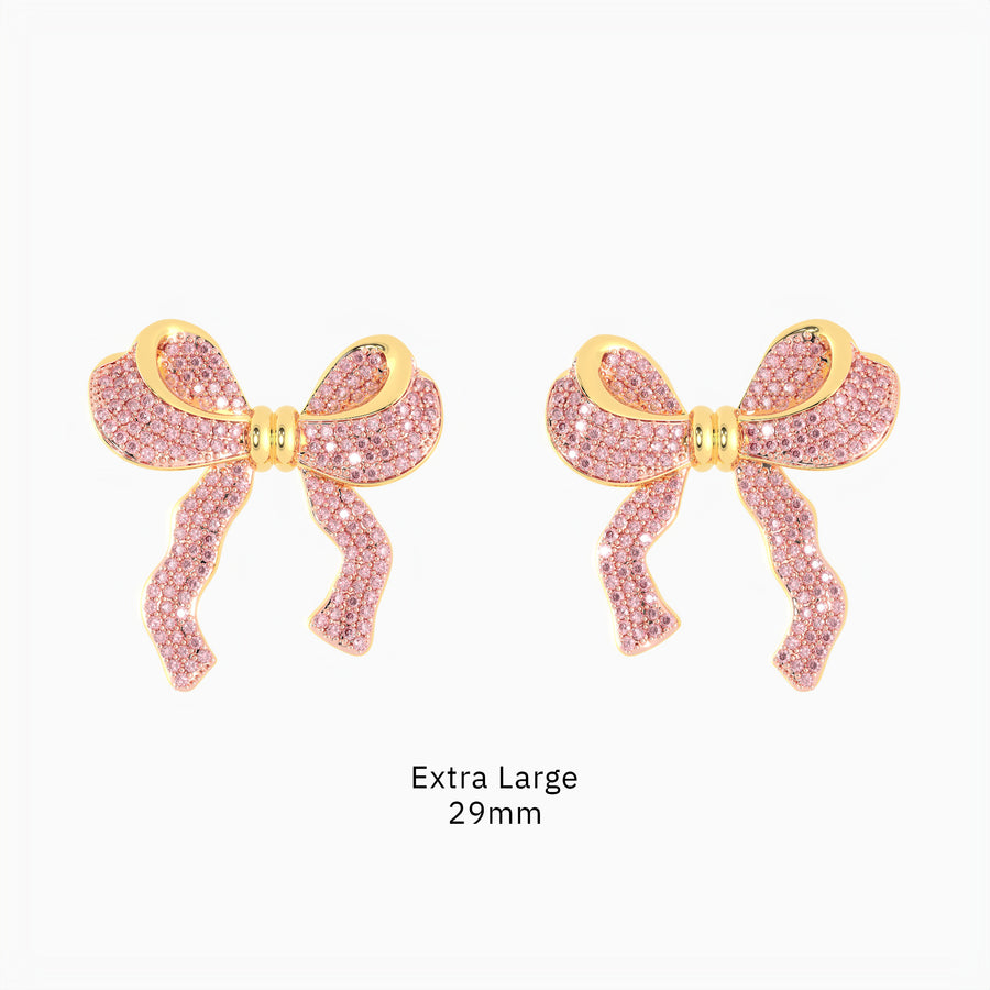 Extra Large Bow Stud Earrings