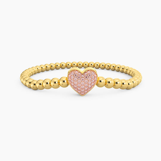 Waterproof Heart Beaded Bracelet