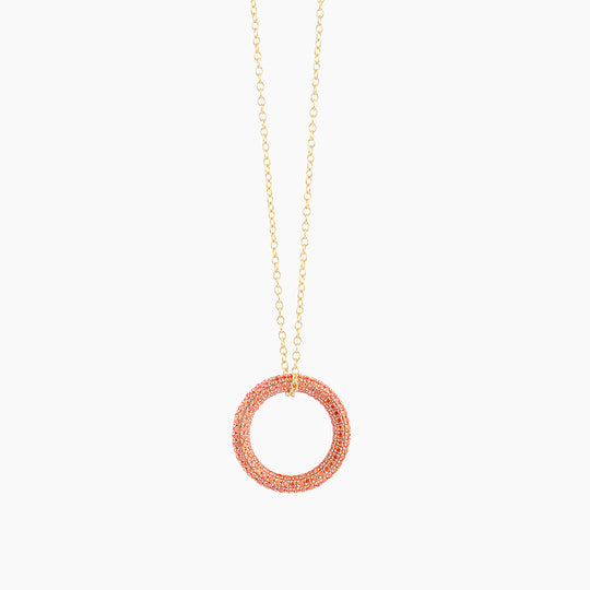 Signature Studded Circle Charm Necklace