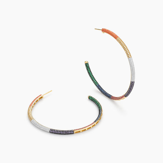 Signature Multicolor Hoop Earrings