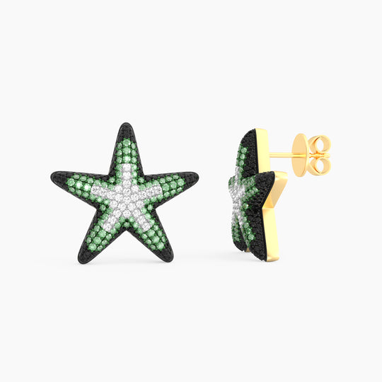 Extra Large 3 in 1 Star Stud Earring