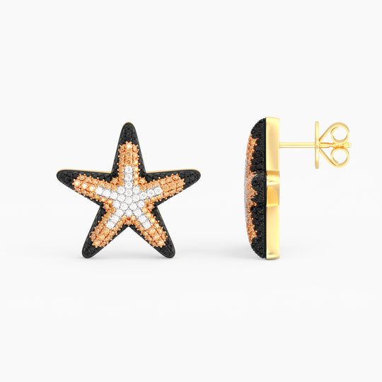 Extra Large 3 in 1 Star Stud Earring