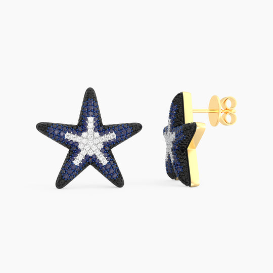 Extra Large 3 in 1 Star Stud Earring