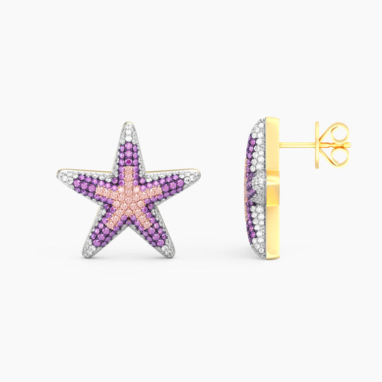 Extra Large 3 in 1 Star Stud Earring
