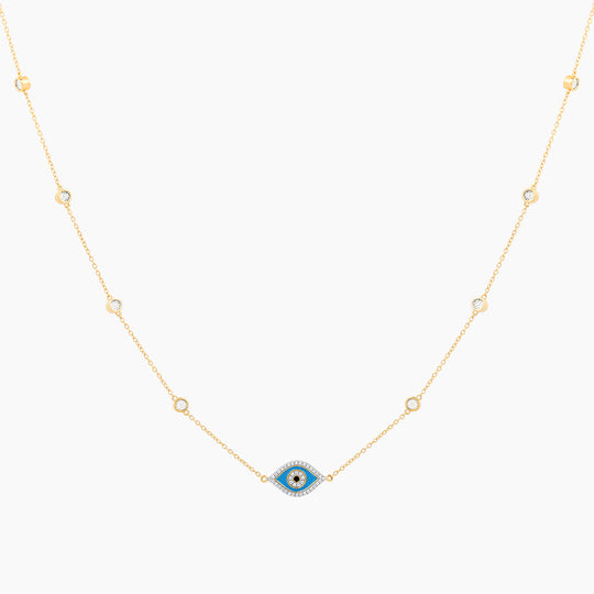 Dot-To-Dot Evil Eye Pendant Necklace