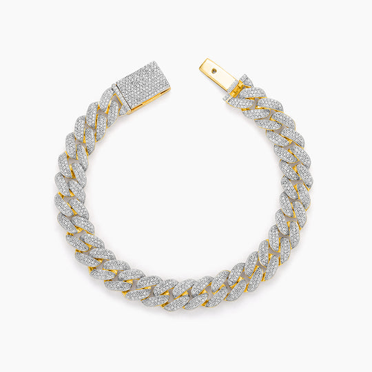 Signature Domed Diamond Large Cuban Bracelet