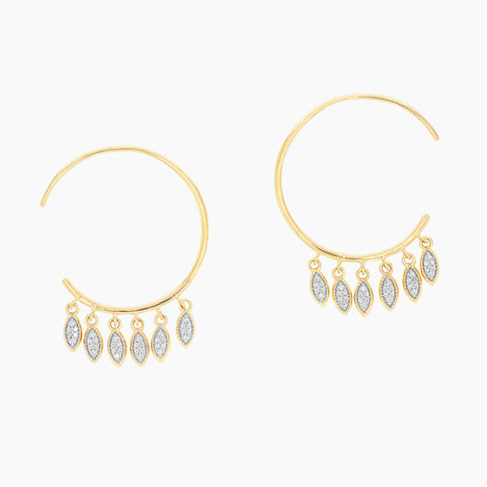 Oval Drop Ear Climbers