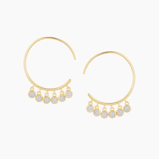 Circle Drops Ear Climbers