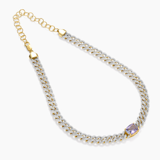 Amethyst Cuban Necklace