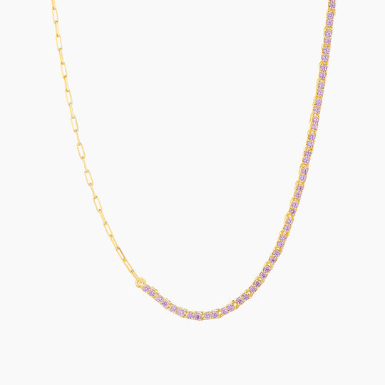 Two-Tone Paperclip Chain Necklace