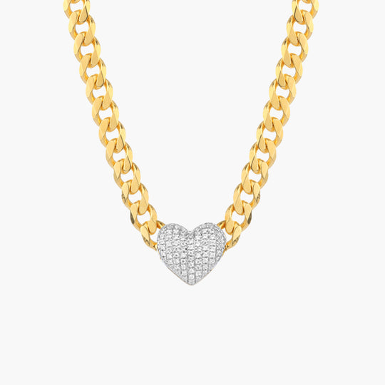 Heart Cuban Necklace