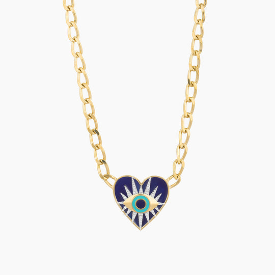 The Mykonos Evil Eye Cuban Necklace