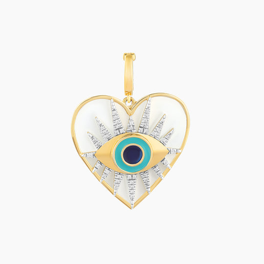 Boho Chic Evil Eye Heart Charm