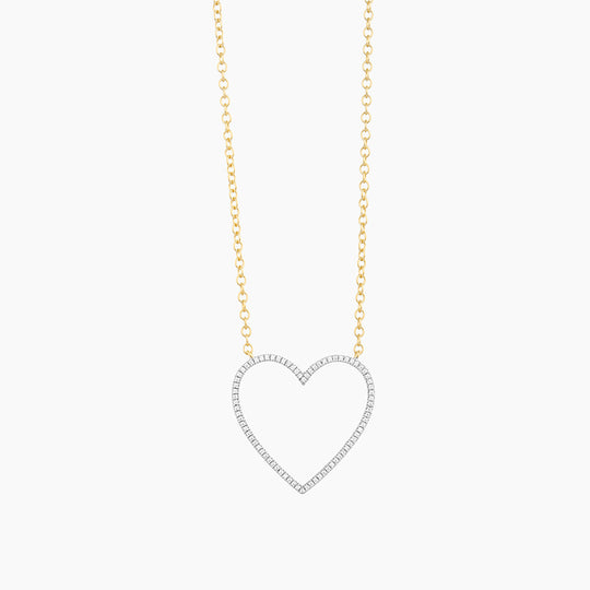 Silver Linings Heart Pendant  Necklace