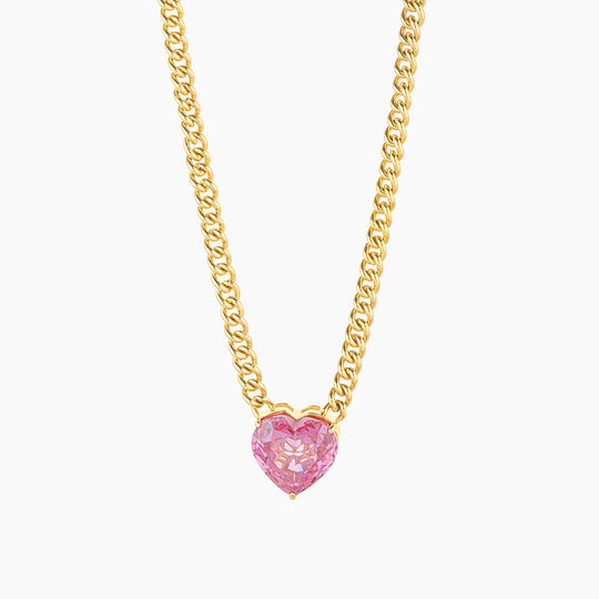Love Link Cuban Pendant Necklace
