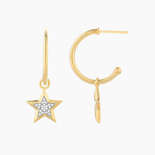 Star Hoop Earrings