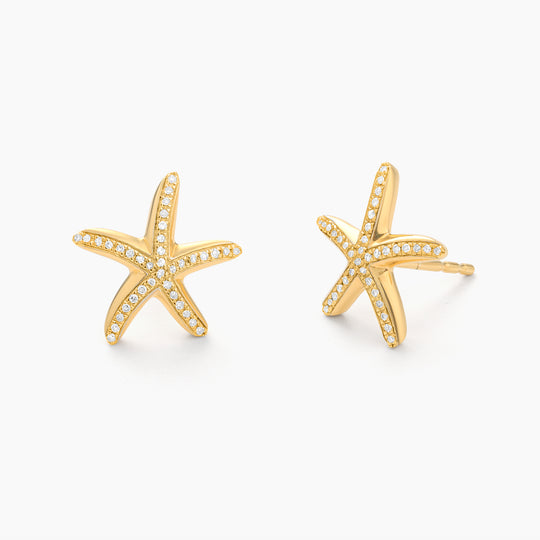 Waterproof Starfish Stud Earrings