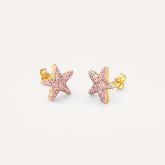 Medium Star Stud Earring
