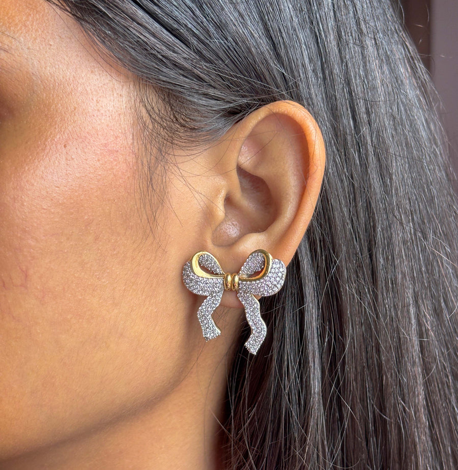 Extra Large Bow Stud Earrings