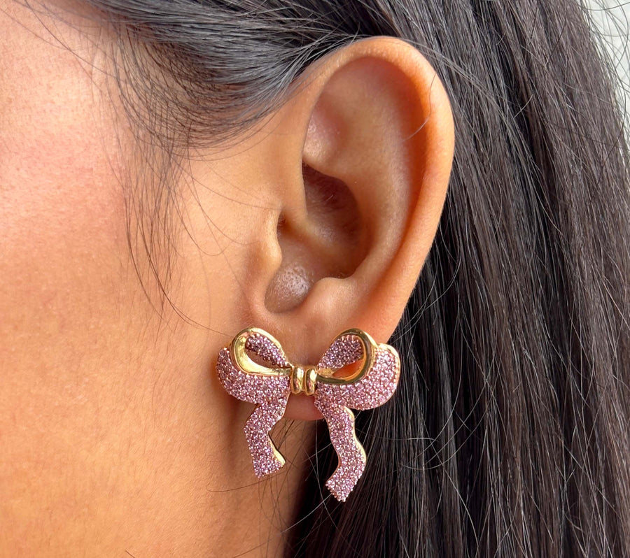 Extra Large Bow Stud Earrings