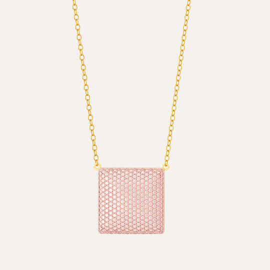 Large Cube Pendant Necklace