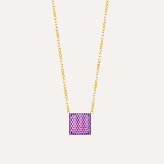 Small Cube Pendant Necklace