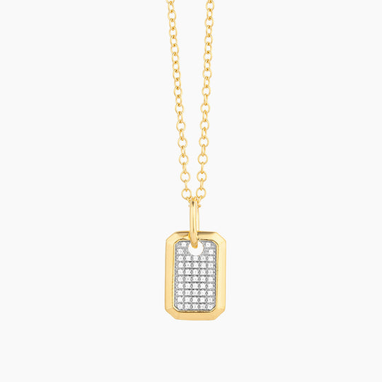 Sparkle & Shine Dog Tag Pendant Necklace