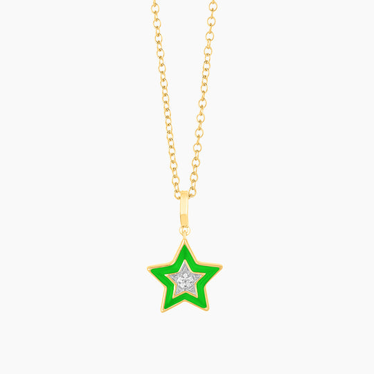 Neon Star Pendant Necklace