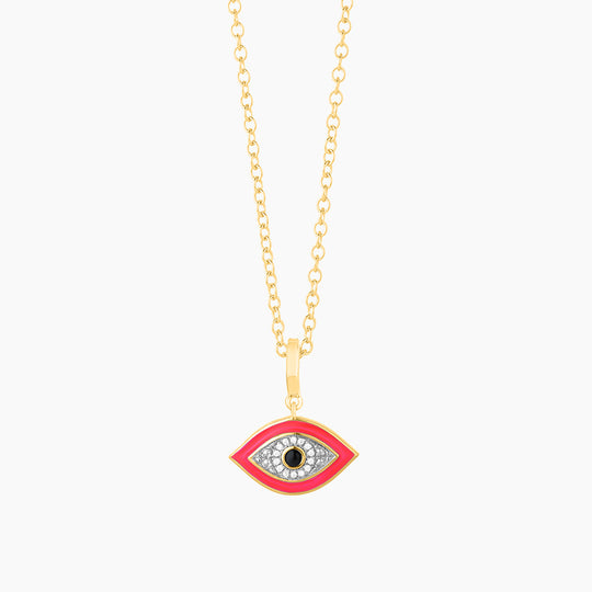 Neon Evil Eye Pendant Necklace